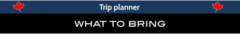 what to bring Trip planner